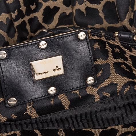 fendi borsa mia leopard print bag|Authentic FENDI Mia Leopard Print Large Shoulder Bag.